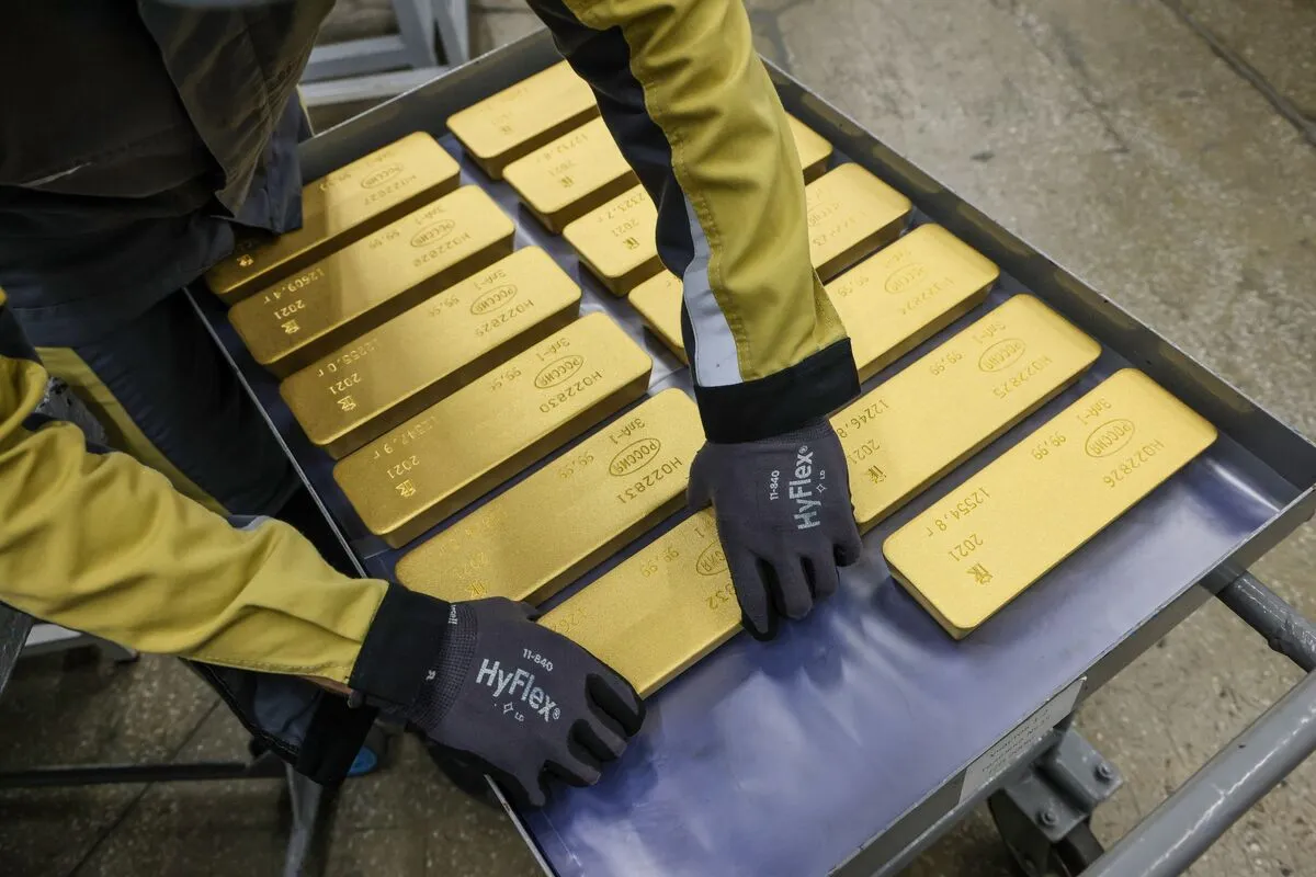 Rusia vende más de 4.000 millones en oro de sus reservas este año